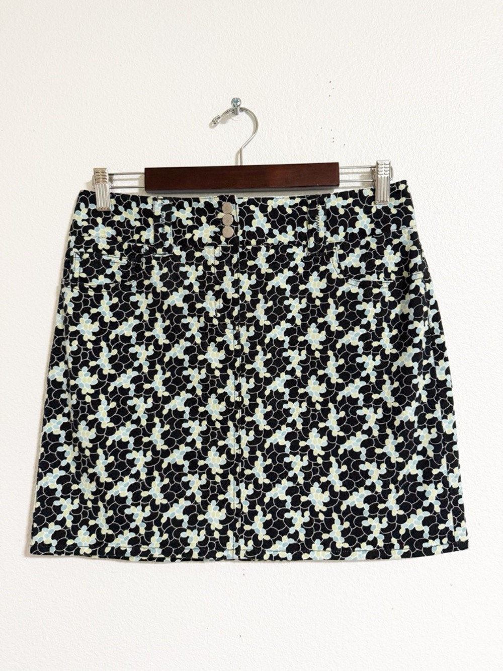 Loft Geometric Dot Cotton Stretch Skirt